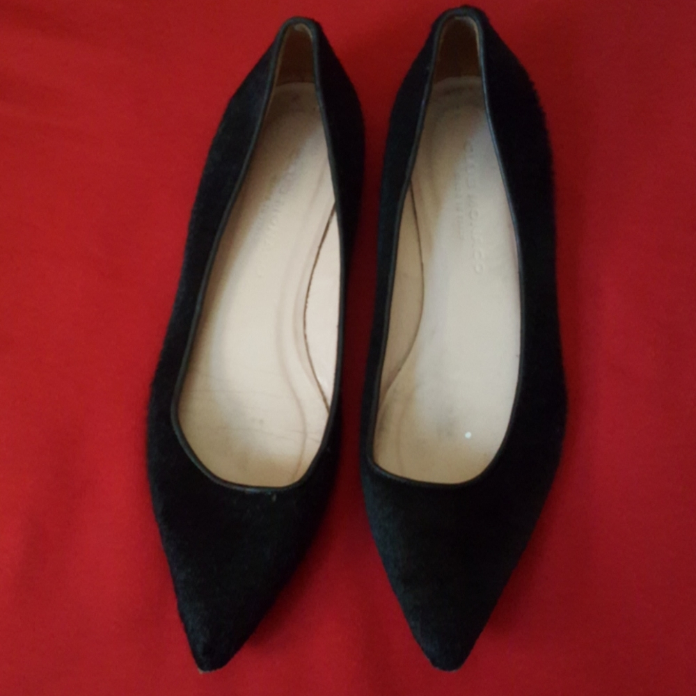 Club Monaco Black Ericka Calf Hair Flats
